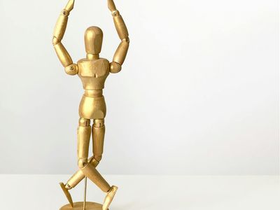 Person standing in a balanced posture